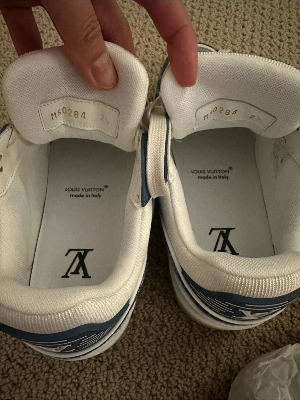 Louis Vuitton Women’s Denim Blue Monogram Trainer Sneakers